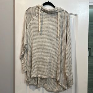 Torrid stripped funnel neck hoodie